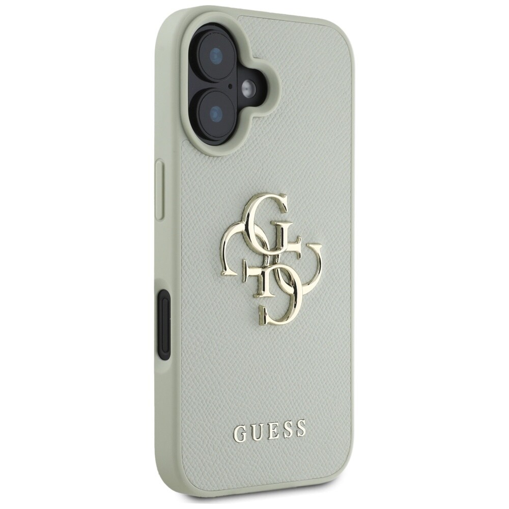 Guess Grained Big 4G Logo Small Classic Logoetui til iPhone 16 - grønn
