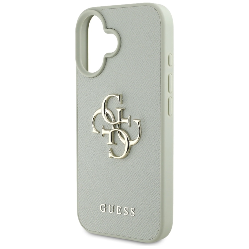 Guess Grained Big 4G Logo Small Classic Logoetui til iPhone 16 - grønn