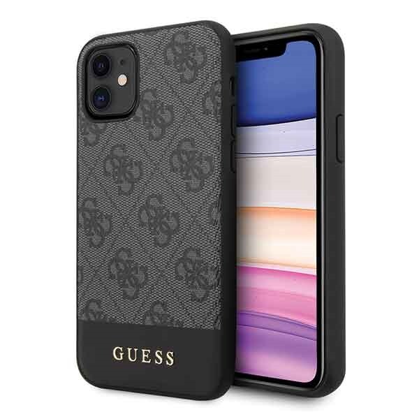 Guess 4G Stripe Collection-etui for iPhone 11 6,1" / Xr - grå