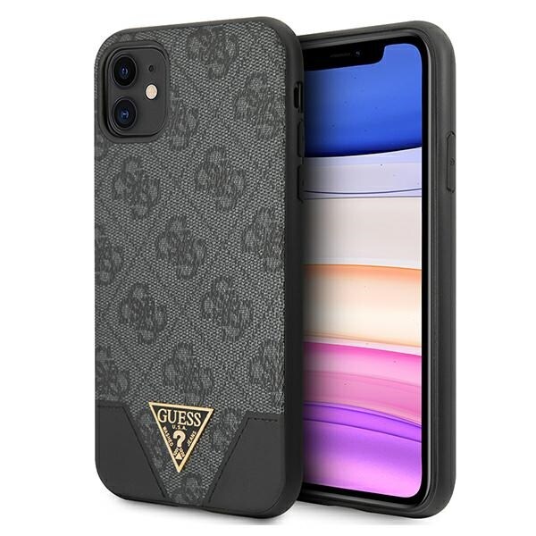 Guess 4G Triangle Collection-etui for iPhone 11 6,1" / Xr - grå