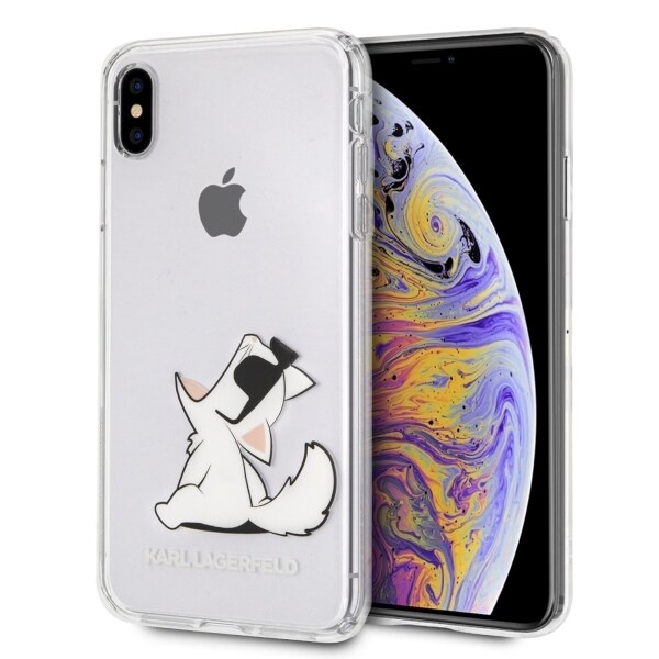 Karl Lagerfeld Choupette Fun iPhone Xs Max-etui - gjennomsiktig