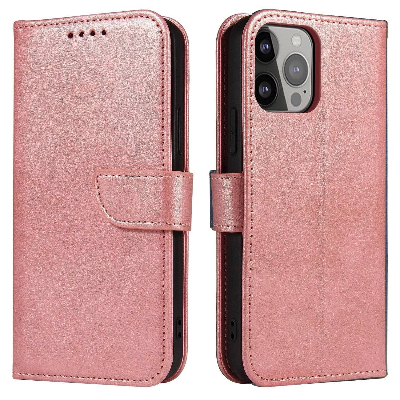 Magnet Veske med klaff for iPhone 16e - rosa