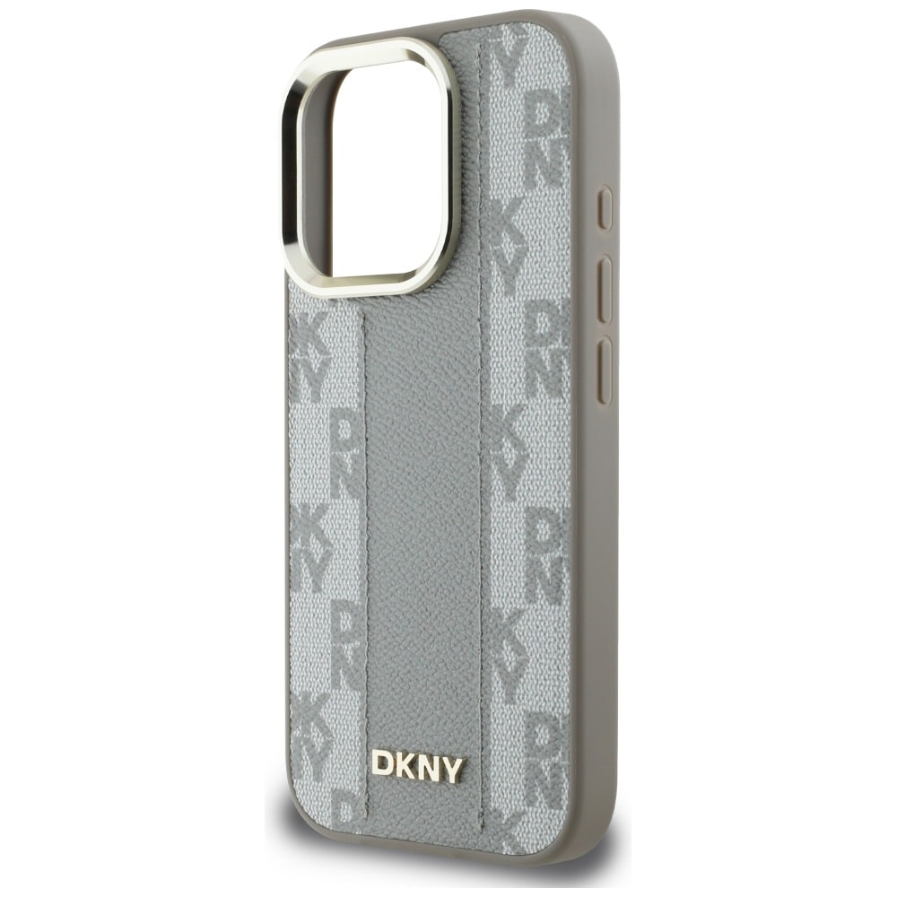 DKNY Magsafe iPhone 16 Pro Max-etui med rutete mønster - Beige