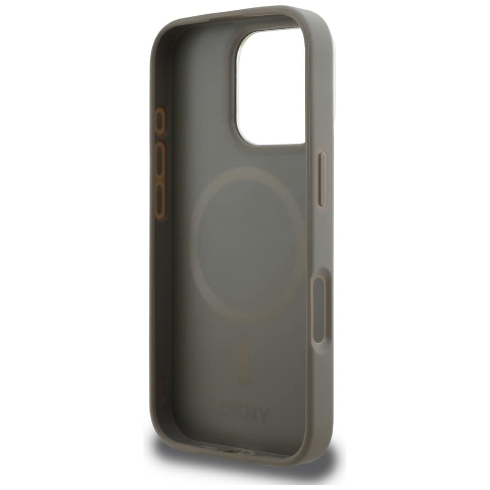 DKNY Magsafe iPhone 16 Pro Max-etui med rutete mønster - Beige
