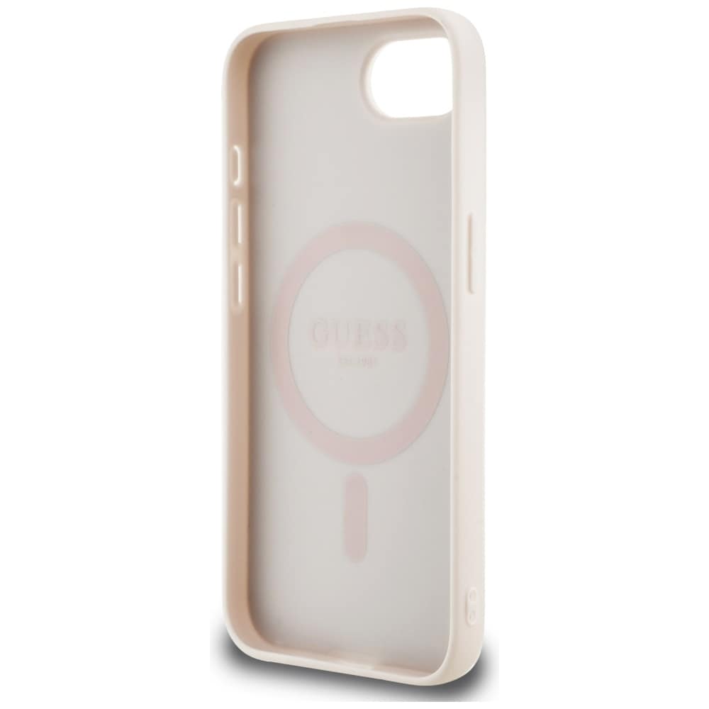 Guess 4G MagSafe iPhone 16e-etui med blomstertrykk - rosa