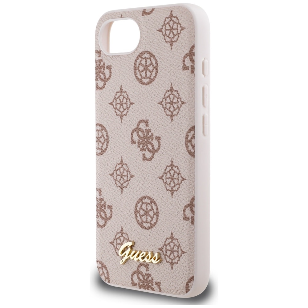 Guess MagSafe iPhone MagSafe-etui med Peony Script-logo iPhone 16e - brun
