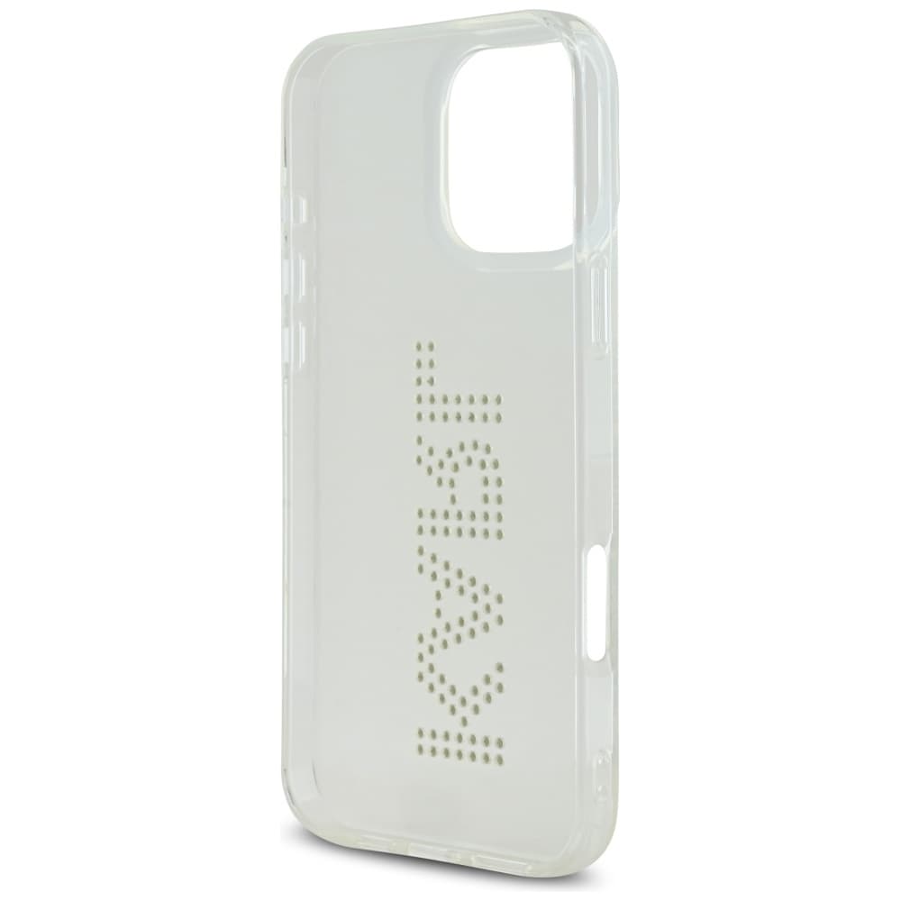 Karl Lagerfeld IML Rhinestones Logo iPhone 16 Pro-etui - klar