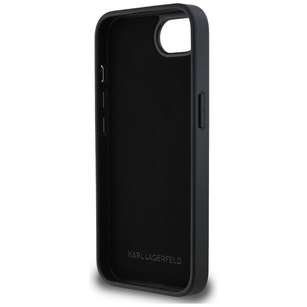 Karl Lagerfeld Monogram Choupette hodestift iPhone 16e Etui - Svart