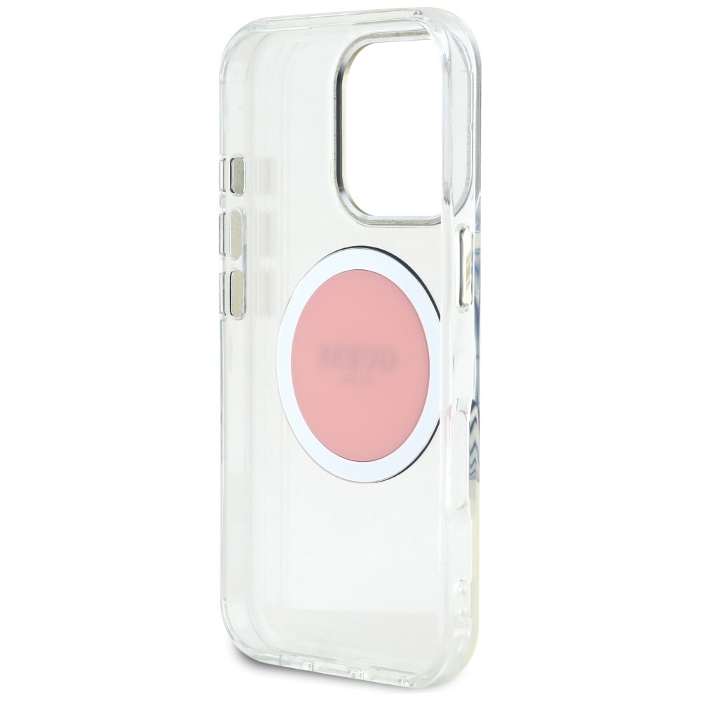 Guess IML metallfarget sirkel Classic Logo MagSafe iPhone 16 Pro-etui - rosa