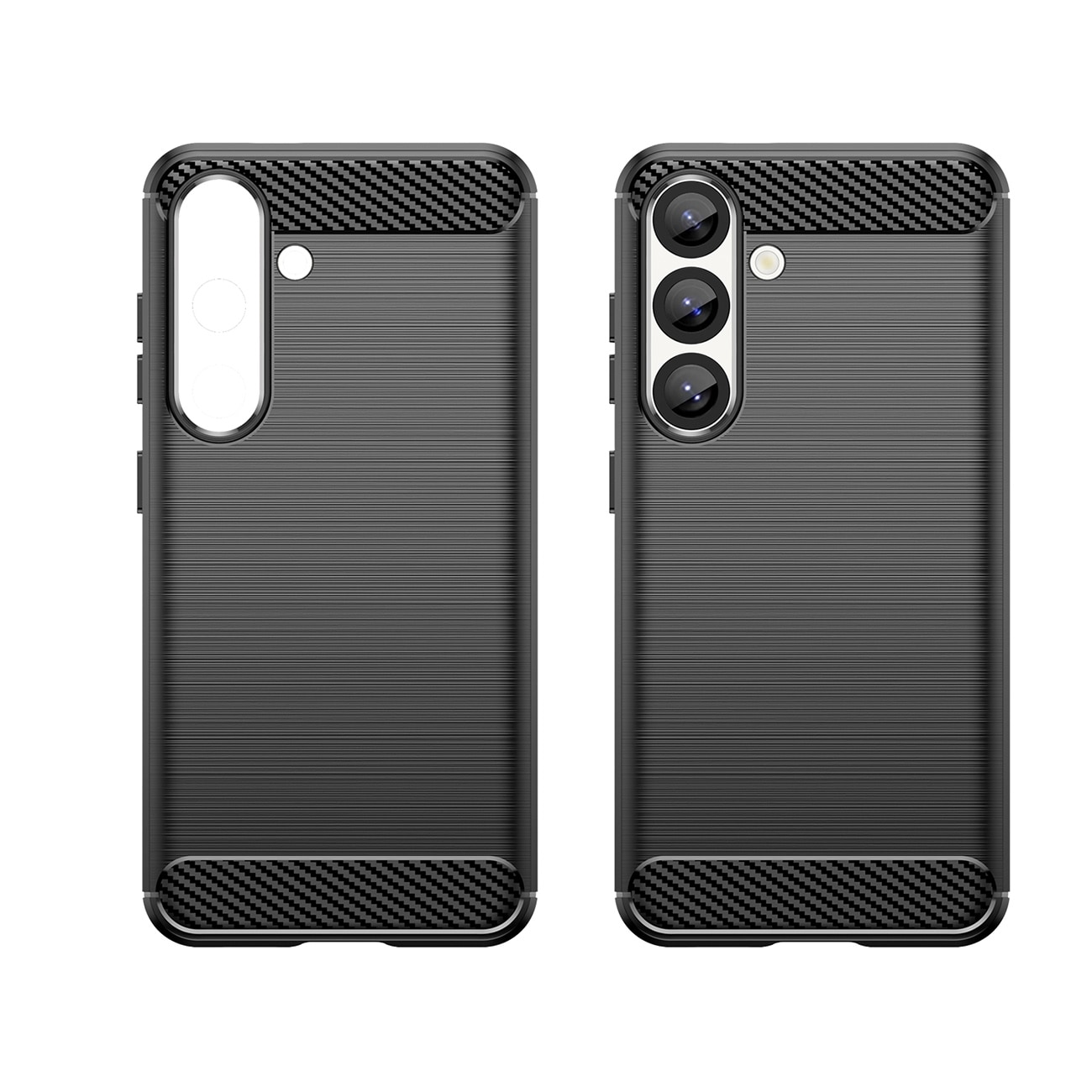 Fleksibelt karbonetui i silikon for Realme 14 5G - Svart