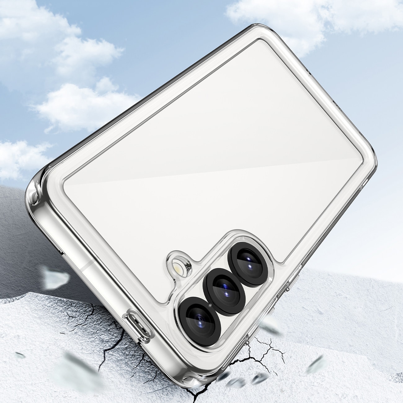 Outer Space-etui med gelramme for Realme 14 5G - gjennomsiktig