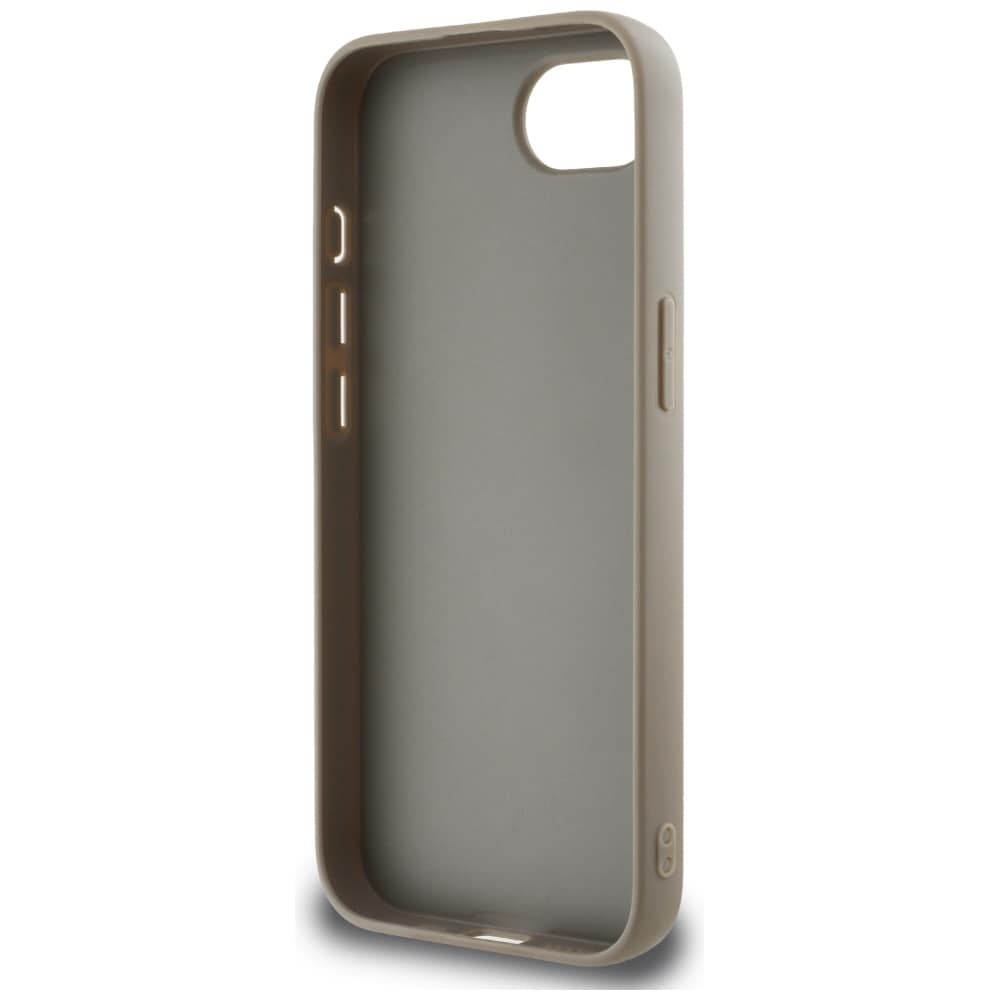 DKNY Repeterende strukturmønster med tonale striper iPhone 16e-etui - Beige