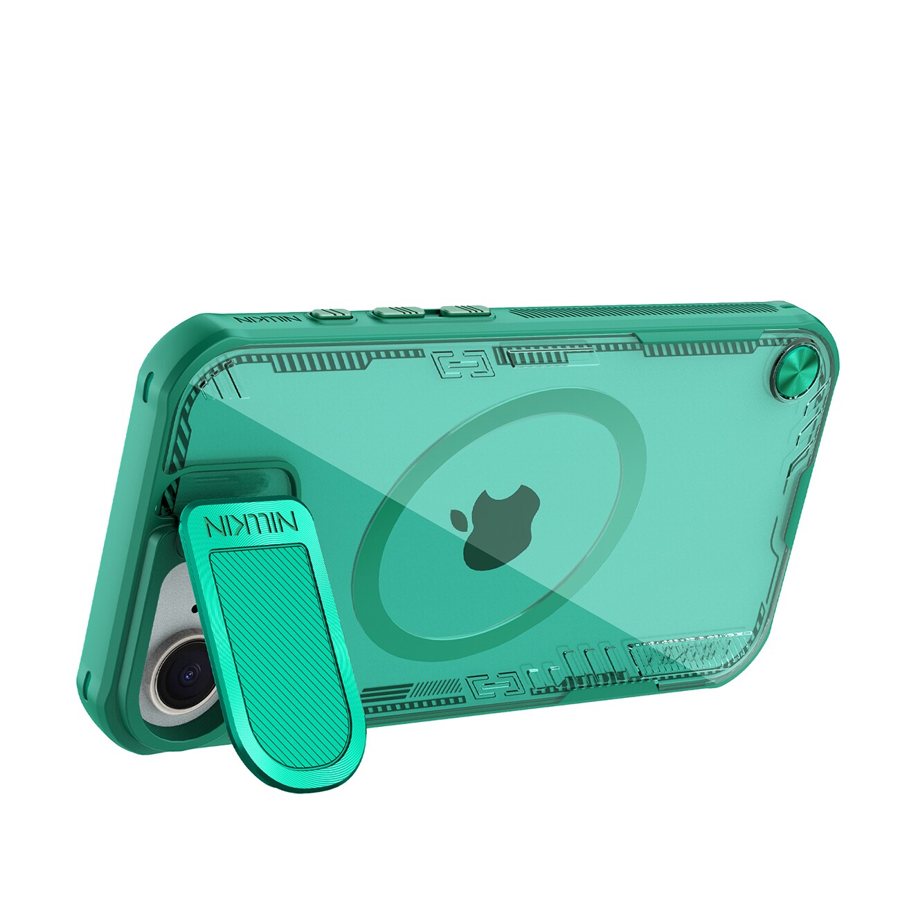 Nillkin Iceblade Prop magnetisk etui med kameradeksel og stativ for iPhone 16e - Grønn