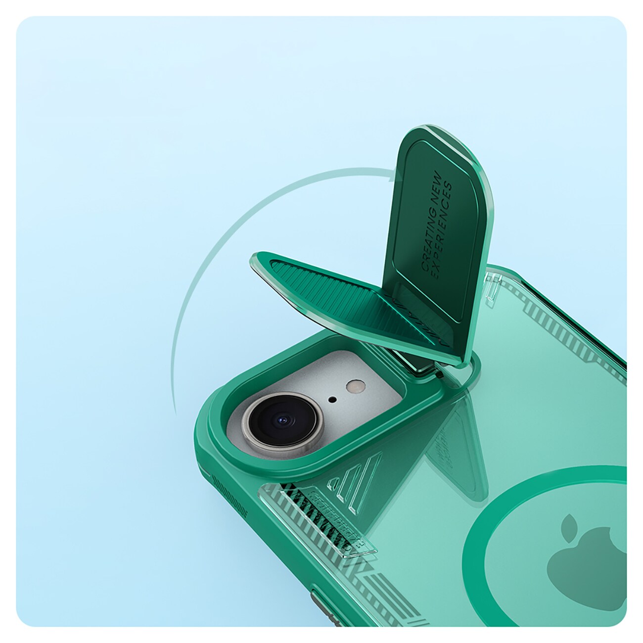 Nillkin Iceblade Prop magnetisk etui med kameradeksel og stativ for iPhone 16e - Grønn