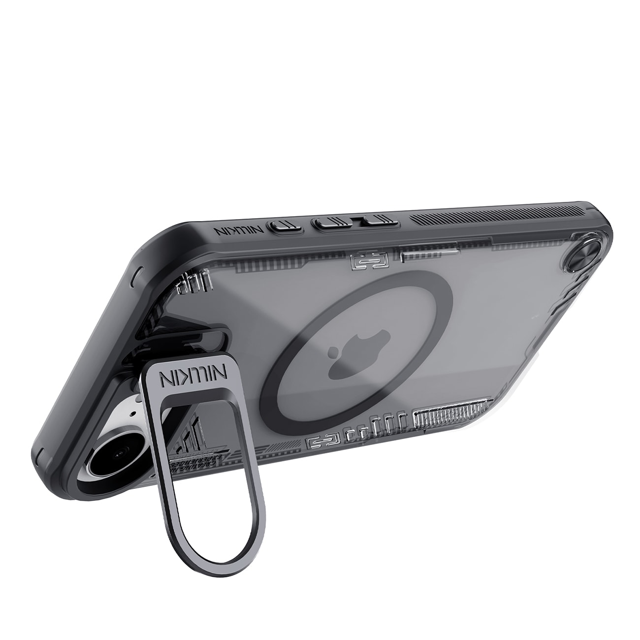 Nillkin Iceblade Prop magnetisk etui med stativ for iPhone 16e - svart