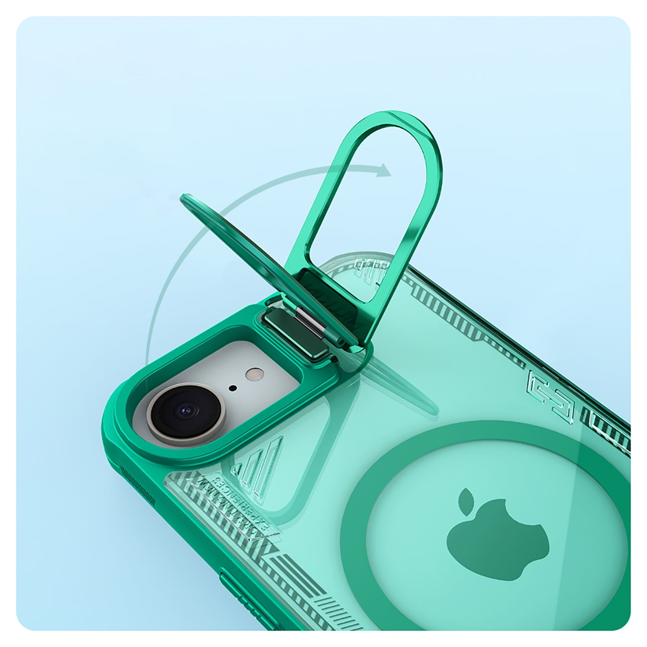 Nillkin Iceblade Prop magnetisk etui med stativ for iPhone 16e - grønn