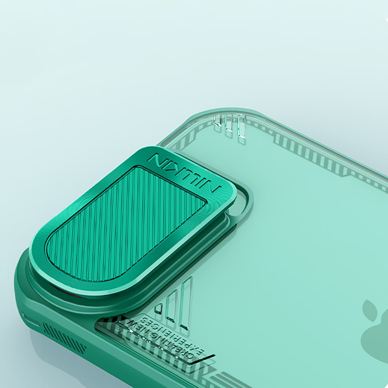 Nillkin Iceblade rekvisittveske med objektivdeksel og stativ til iPhone 16e - grønn