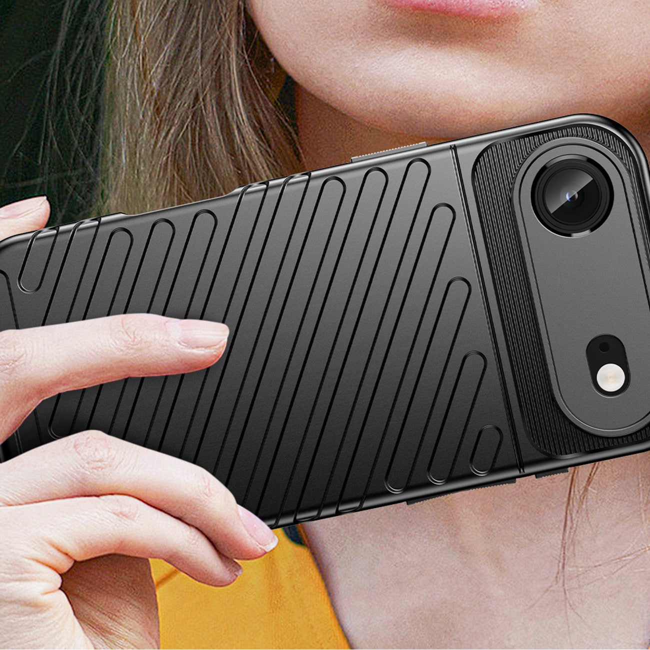 Thunder-etui for iPhone 17 Air - svart