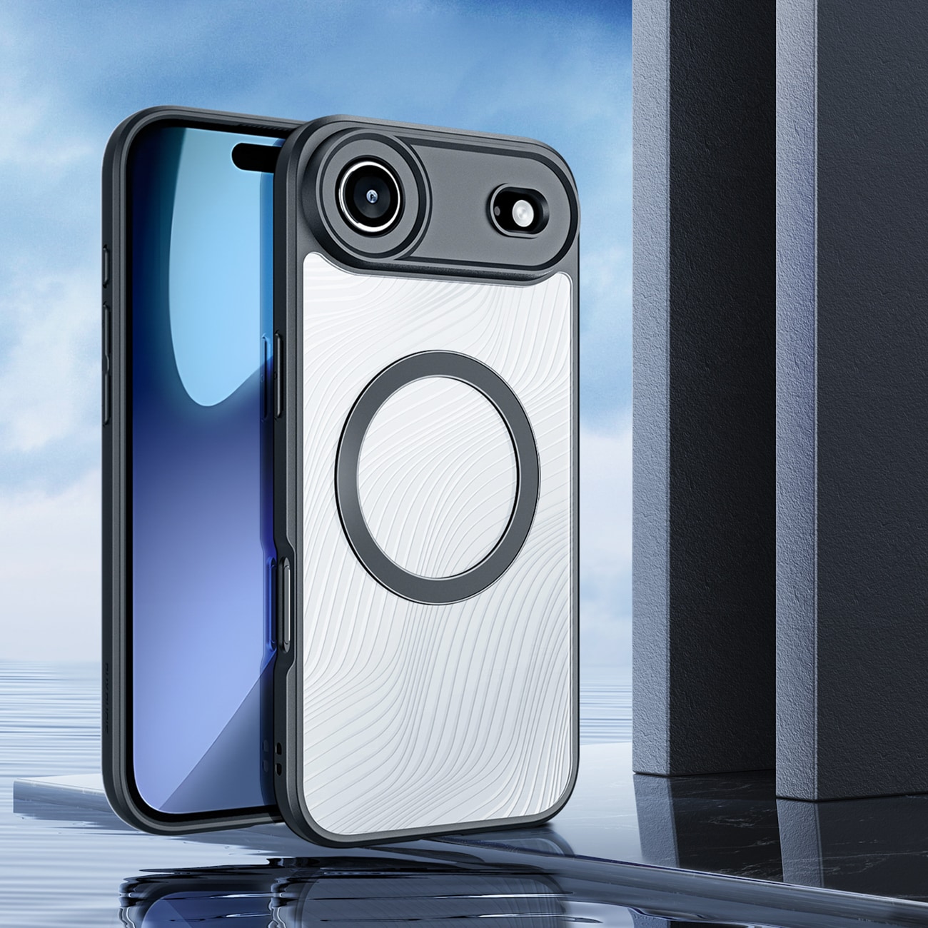 Dux Ducis Aimo Mag-etui med magnetisk ring for iPhone 17 Air - svart
