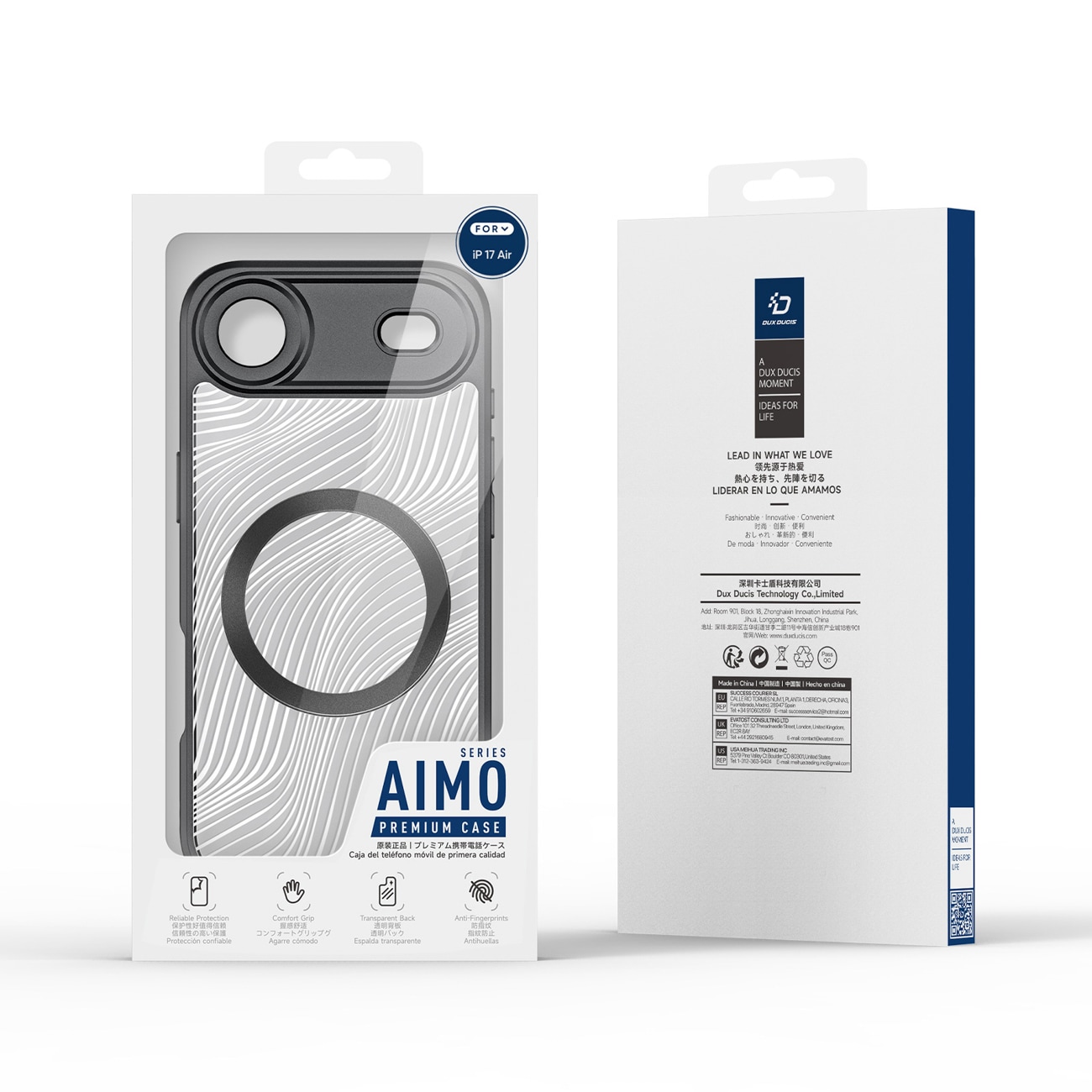Dux Ducis Aimo Mag-etui med magnetisk ring for iPhone 17 Air - svart