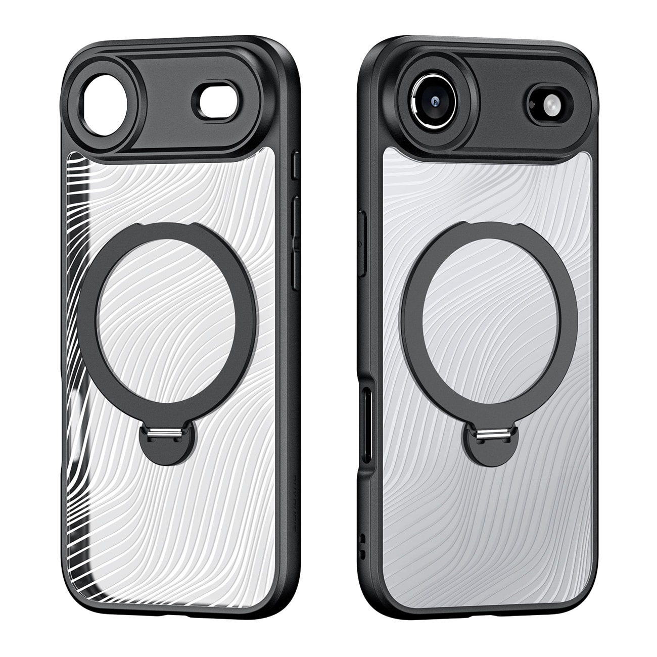 Dux Ducis Aimo Mag-etui med magnetisk ring og stativ for iPhone 17 Air - svart