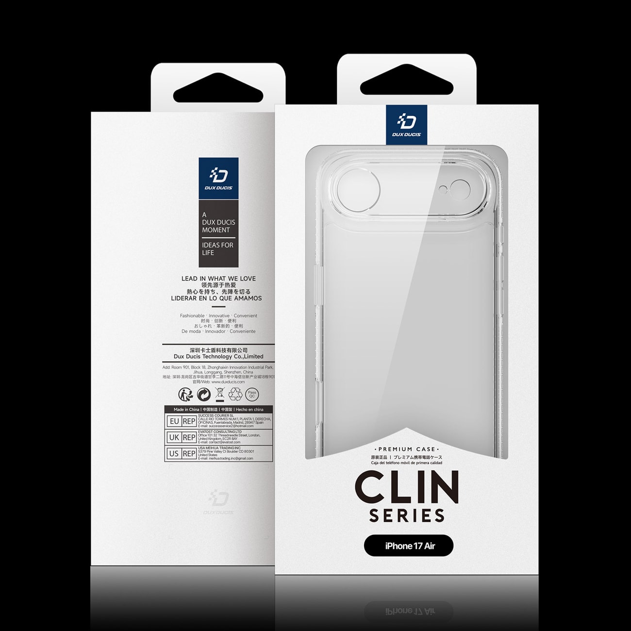 Dux Ducis Clin-etui for iPhone 17 Air - gjennomsiktig