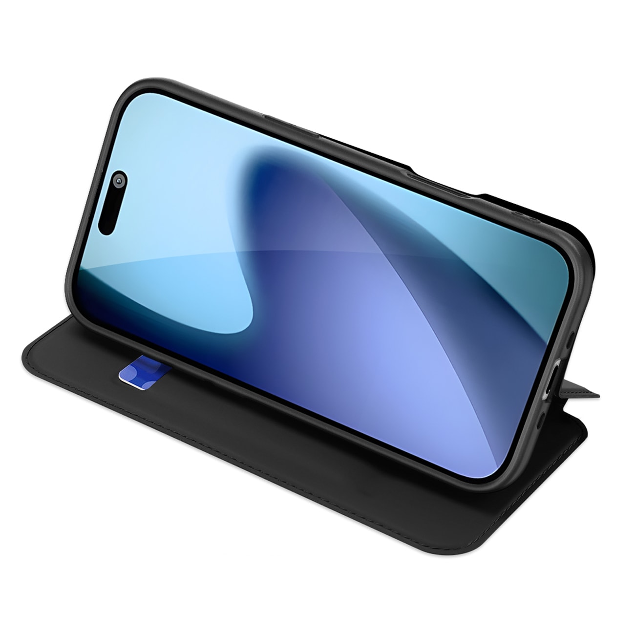 Dux Ducis Skin Pro-etui for iPhone 17 Air med klaff og kortspor - svart