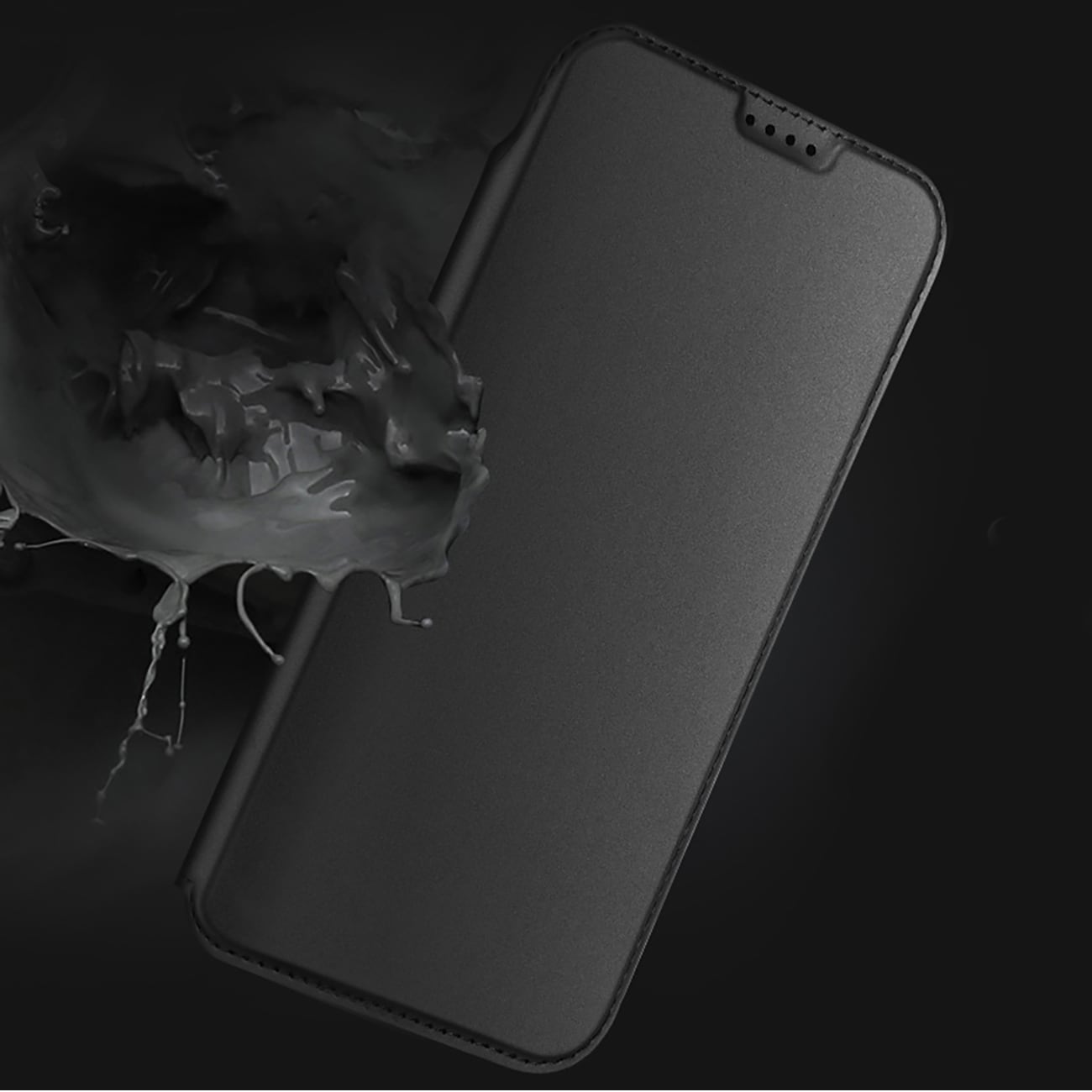 Dux Ducis Skin Pro-etui for iPhone 17 Air med klaff og kortspor - svart