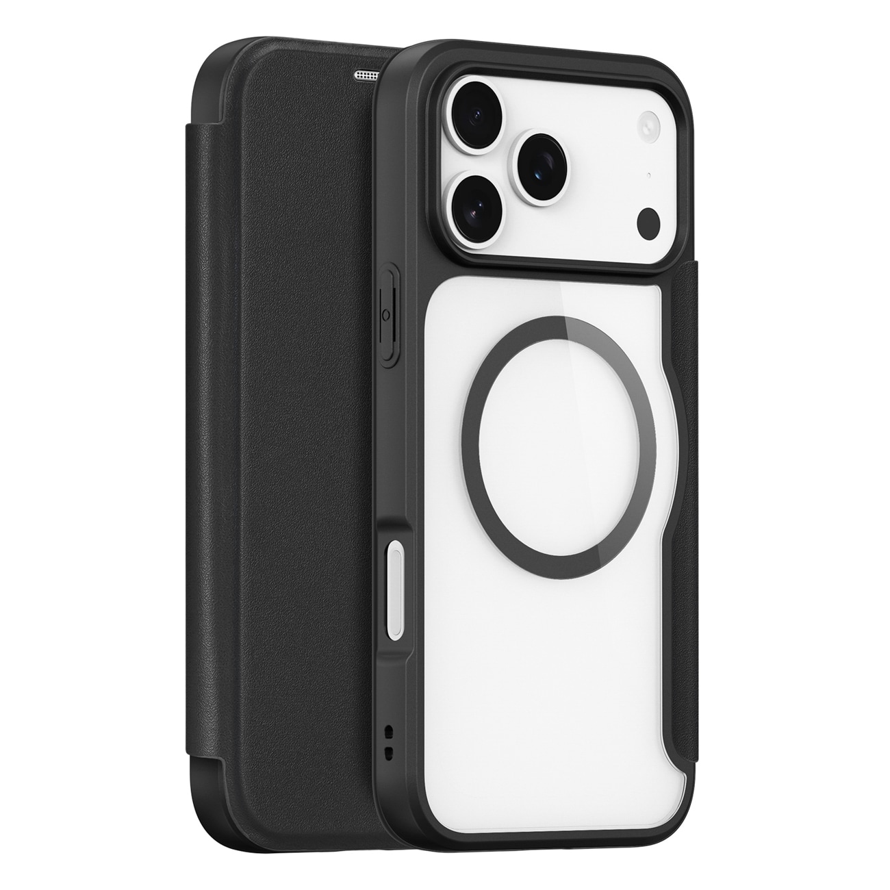 Dux Ducis Skin X Pro-etui for iPhone 17 Pro med lommebok, MagSafe-kompatibel - svart