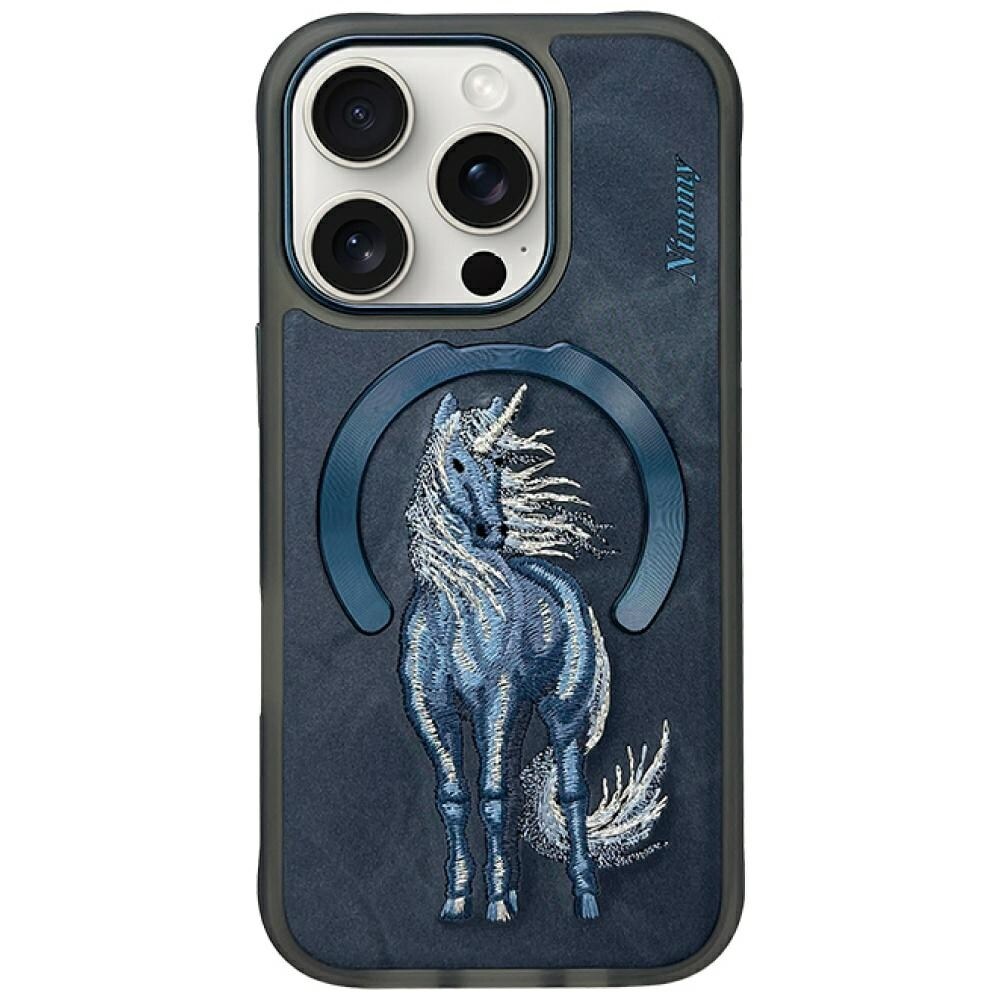 Nimmy Magnetic Fantasy Animal MagSafe-etui for iPhone 16 Pro - Blå