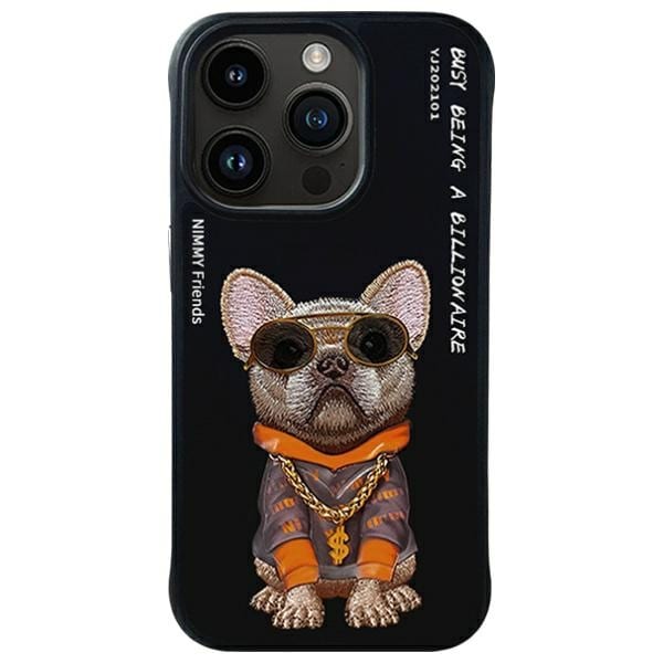 Nimmy Glasses Cool Dog-etui for iPhone 15 Pro - svart
