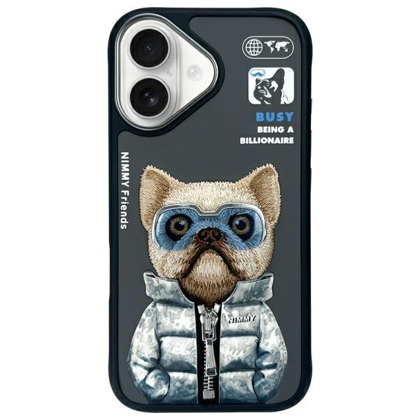Nimmy Cool&Cute 2.0 hundeveske for iPhone 16 - svart