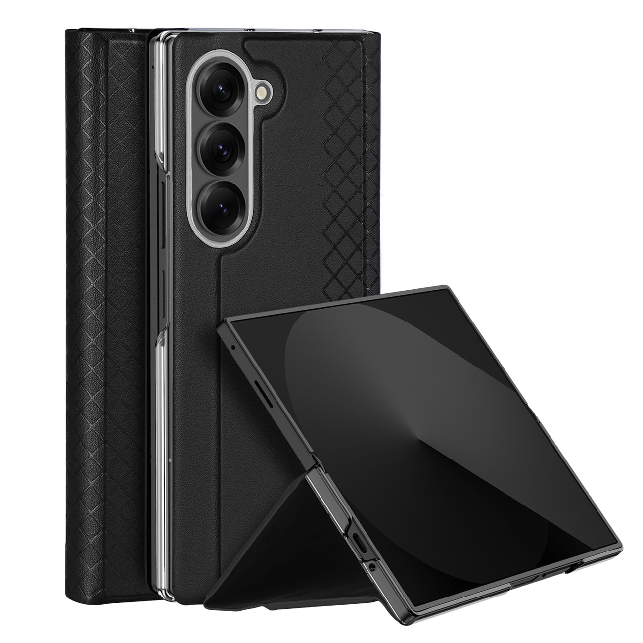 Dux Ducis Brill-etui til Samsung Galaxy Z Fold7 med magnetisk lukking - Svart