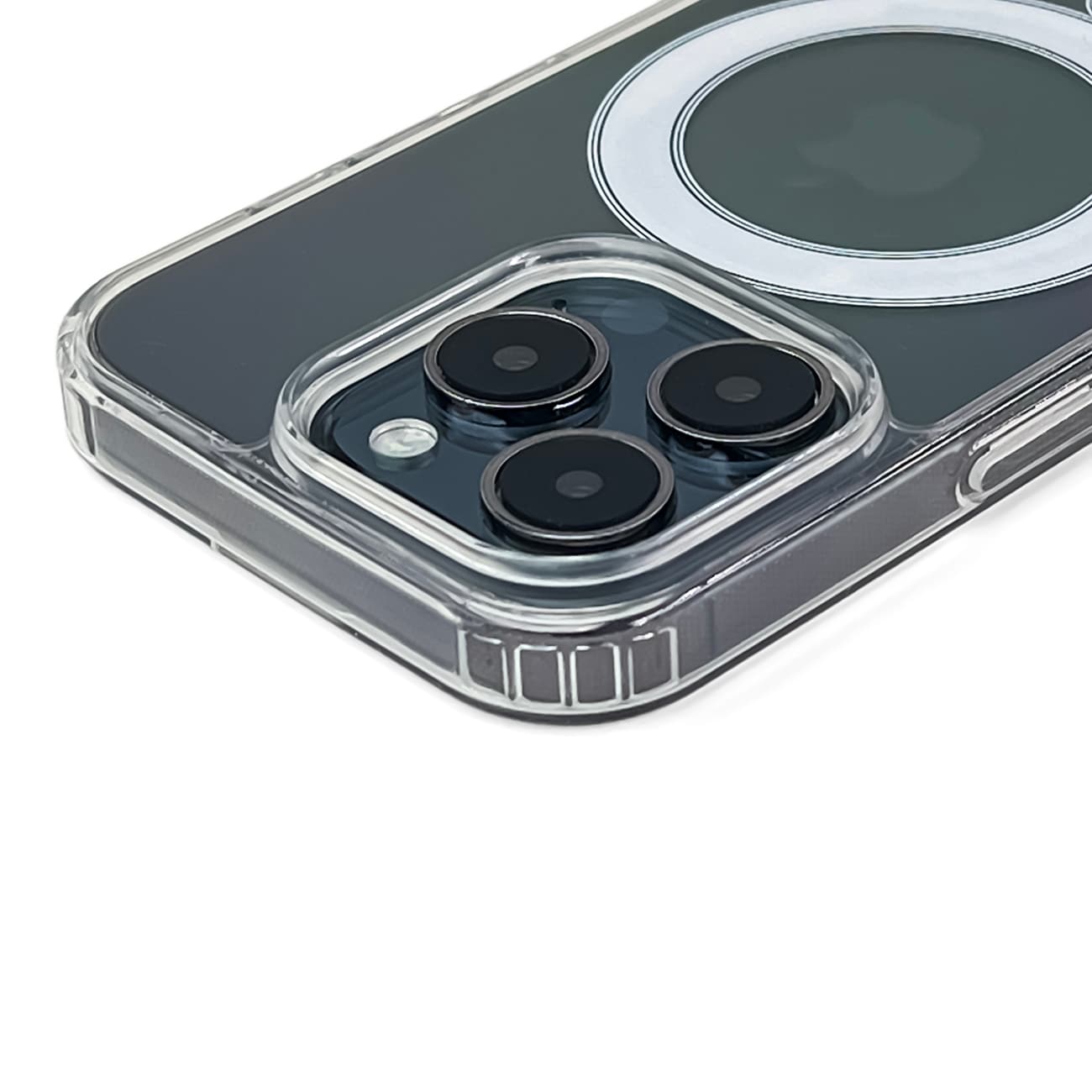 MagSafe-kompatibelt, gjennomsiktig hjørnetui for iPhone 17 Pro Max - gjennomsiktig