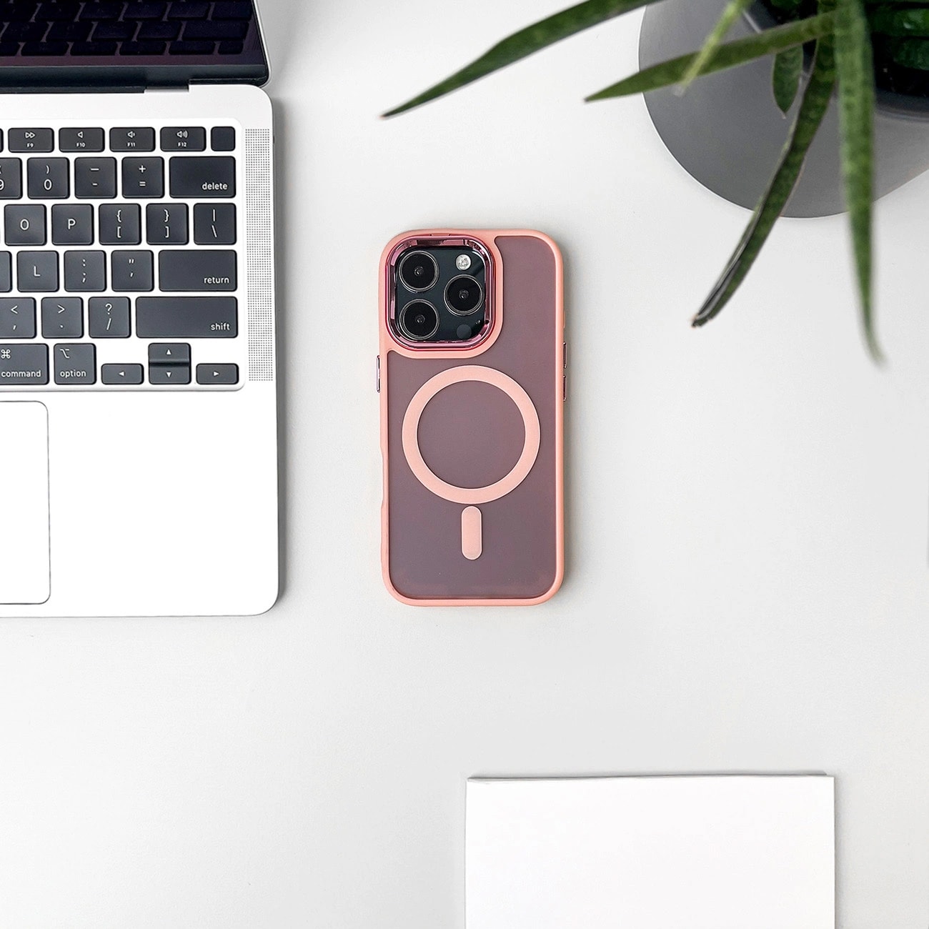 MagSafe-kompatibelt moteveske for iPhone 17 Air - rosa