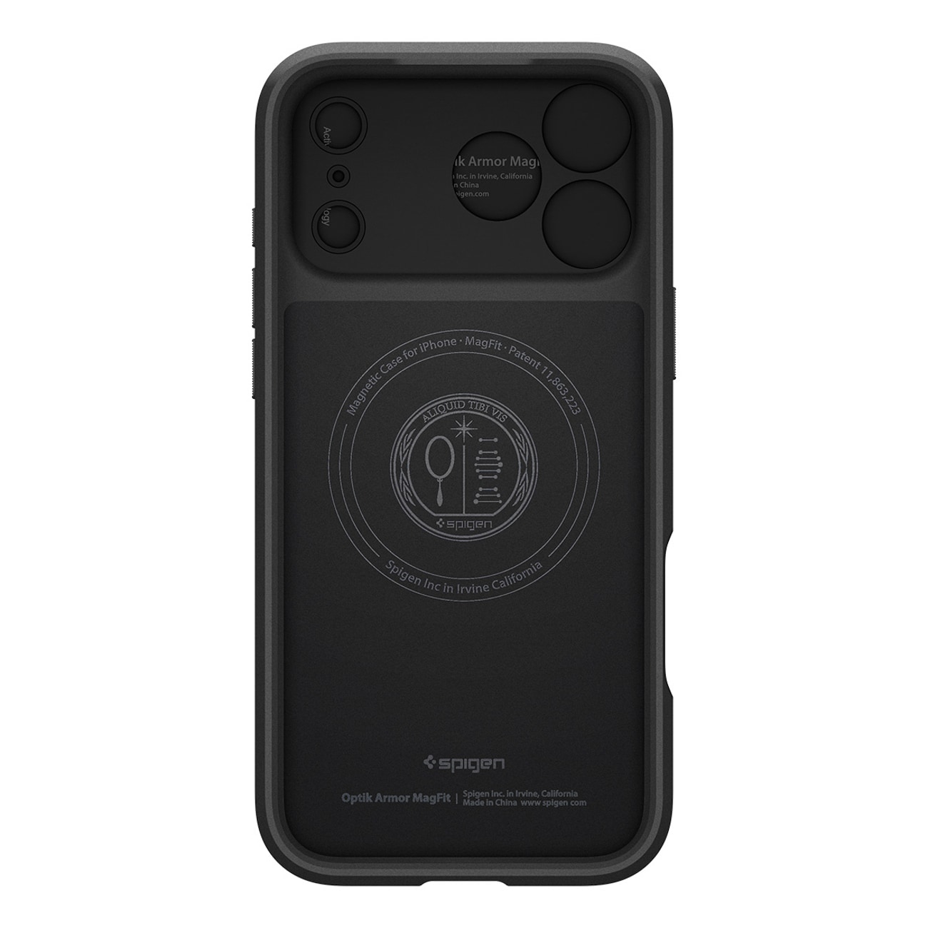 Spigen Optik Armor MagSafe-etui for iPhone 17 Pro Max - Svart