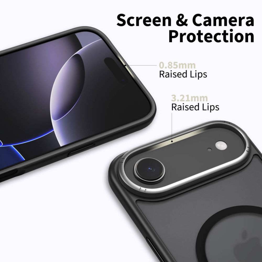 Tech-Protect MagEdge MagSafe-etui for iPhone 17 Air - matt svart