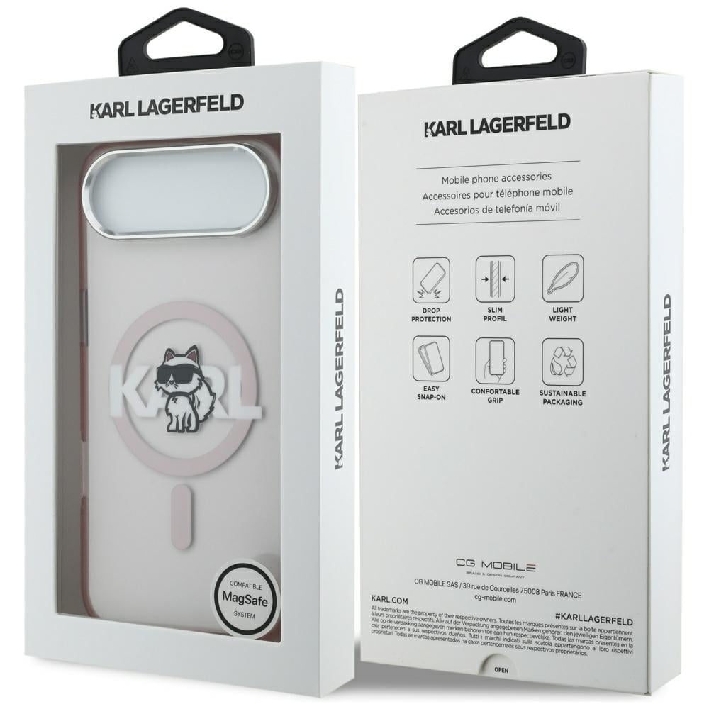 Karl Lagerfeld IML Choupette Choupette Sketch Logo MagSafe-etui for iPhone 17 Air - Rosa