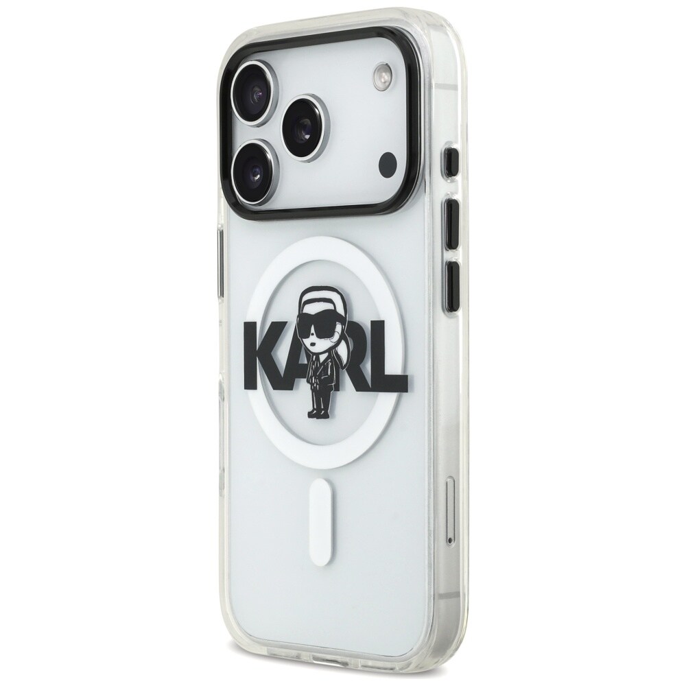 Karl Lagerfeld IML Karl Sketch Logo MagSafe-etui for iPhone 17 Pro - gjennomsiktig