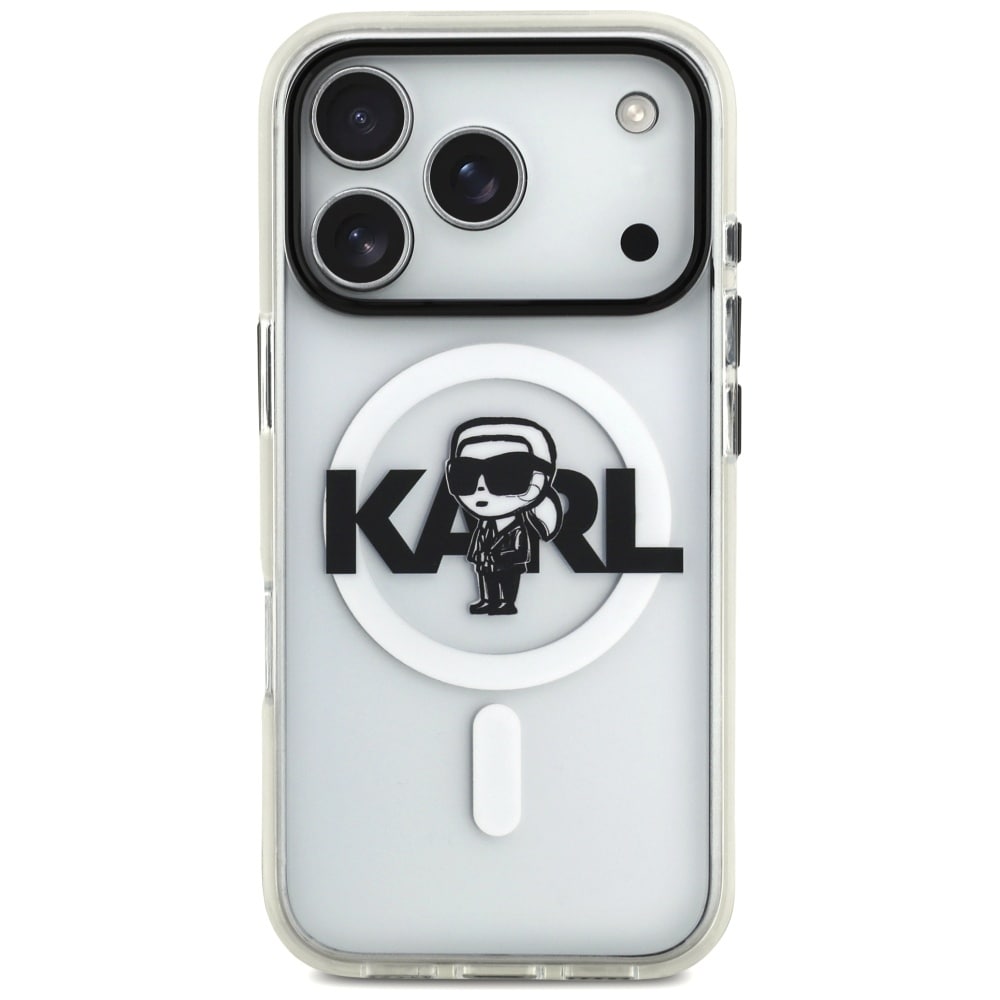 Karl Lagerfeld IML Karl Sketch Logo MagSafe-etui for iPhone 17 Pro - gjennomsiktig