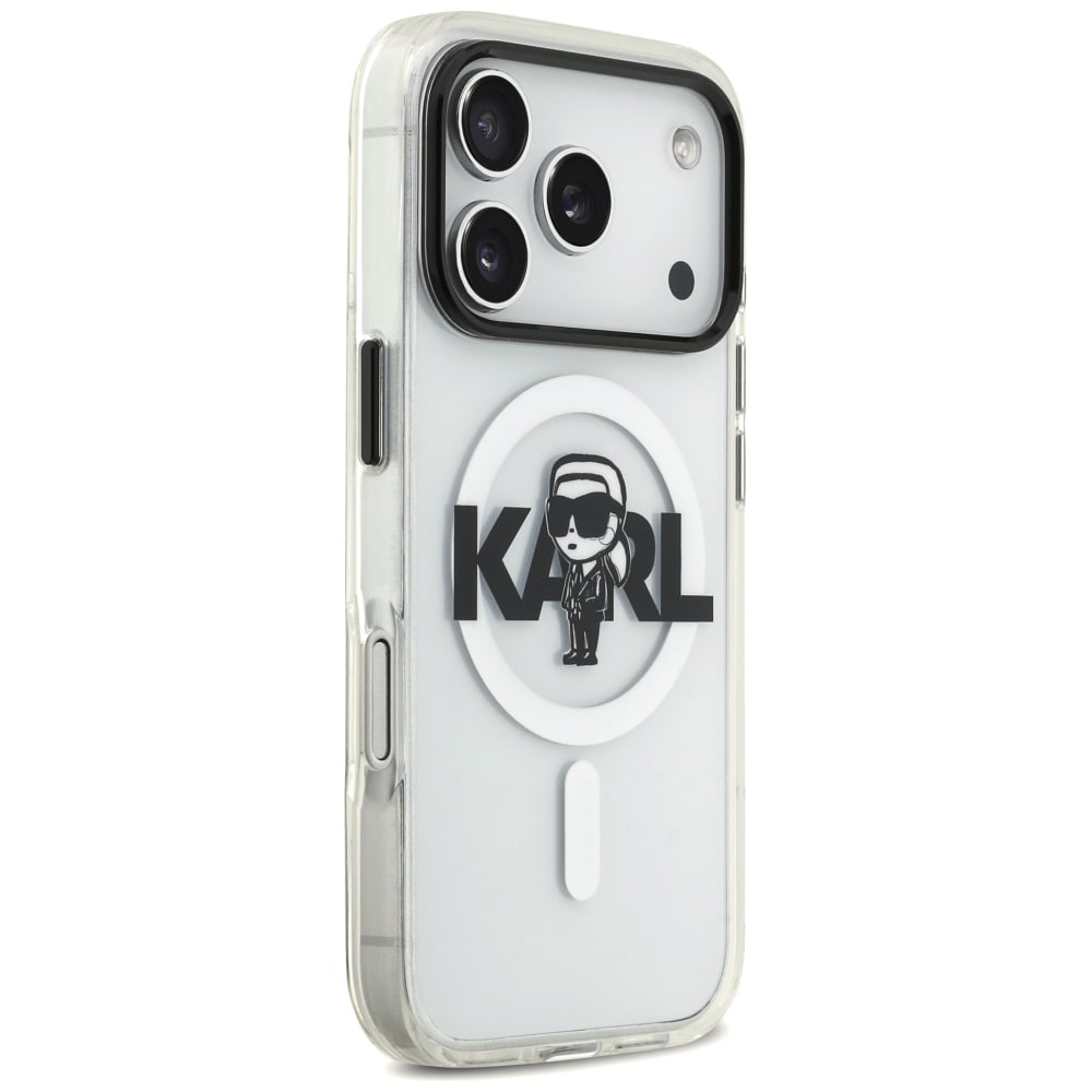 Karl Lagerfeld IML Karl Sketch Logo MagSafe-etui for iPhone 17 Pro - gjennomsiktig