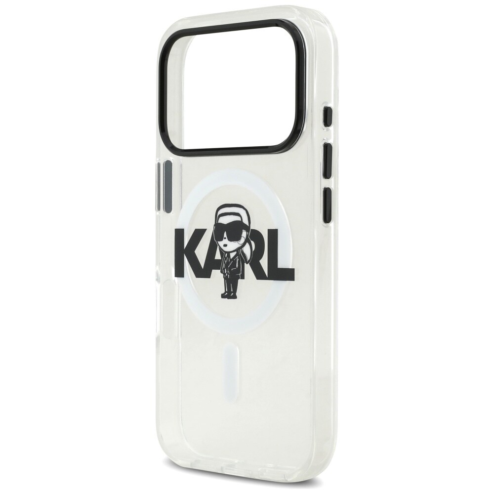 Karl Lagerfeld IML Karl Sketch Logo MagSafe-etui for iPhone 17 Pro - gjennomsiktig