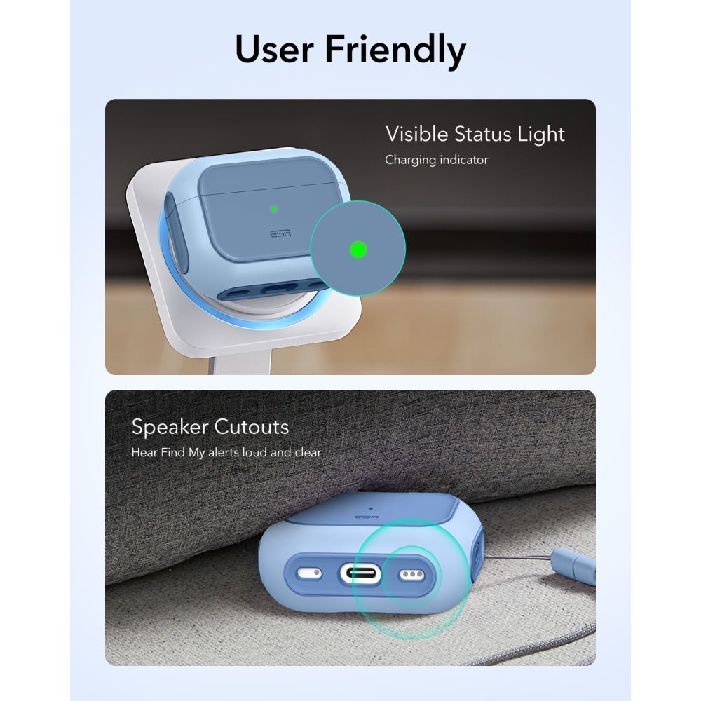 ESR Orbit Halolock MagSafe-etui for AirPods Pro - blå