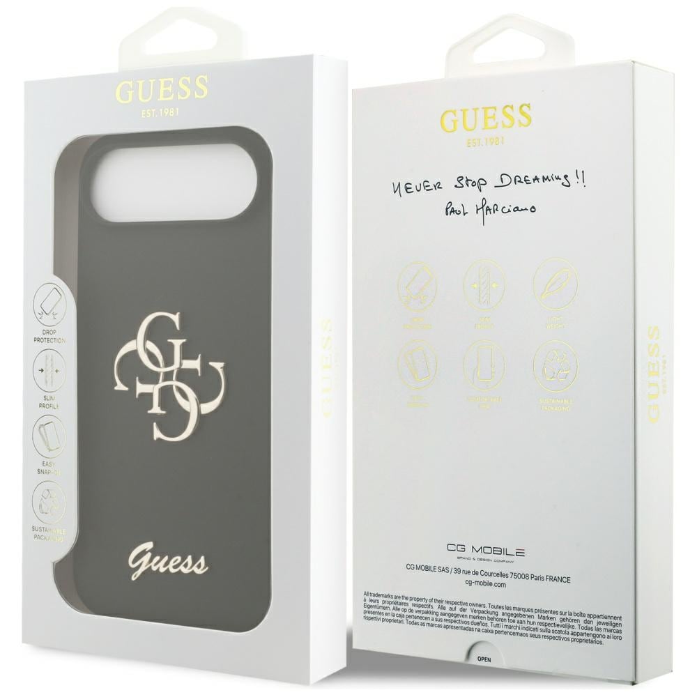Guess Silikon Big 4G Script-etui for iPhone Air - svart