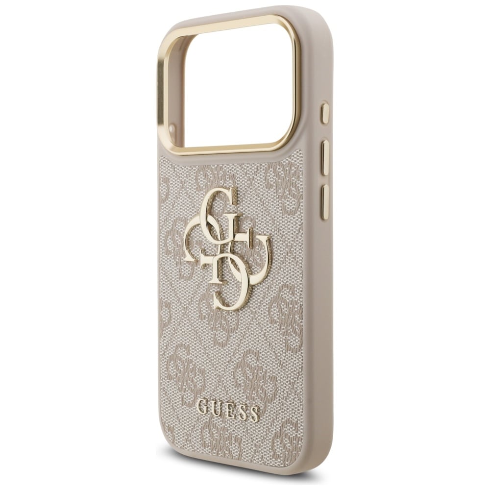 Guess 4G Big 4G Classic Logo Big Strap Metal Buttons Case for iPhone 17 Pro - Rosa