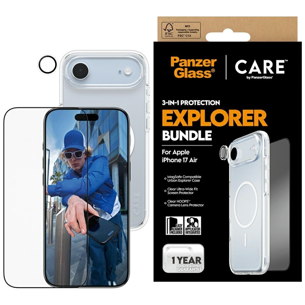 CARE by PanzerGlass Flagship Explorer 3-i-1-etui + glass + objektiv for iPhone Air