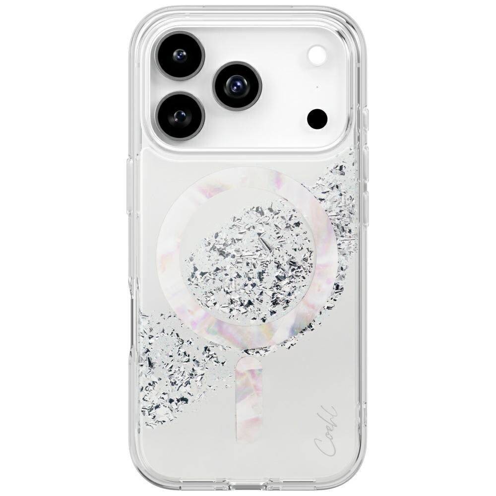 Uniq Coehl Crystelle magnetisk ladeveske for iPhone 17 Pro - sølv