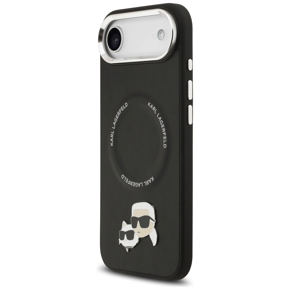 Karl Lagerfeld Karl & Choupette Pins MagSafe-etui for iPhone Air - Svart