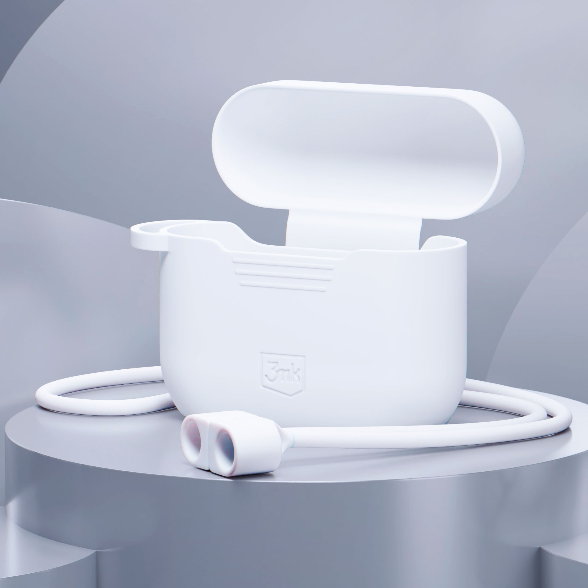 3mk AirPods-etui i silikon for AirPods Pro 3 - Hvit