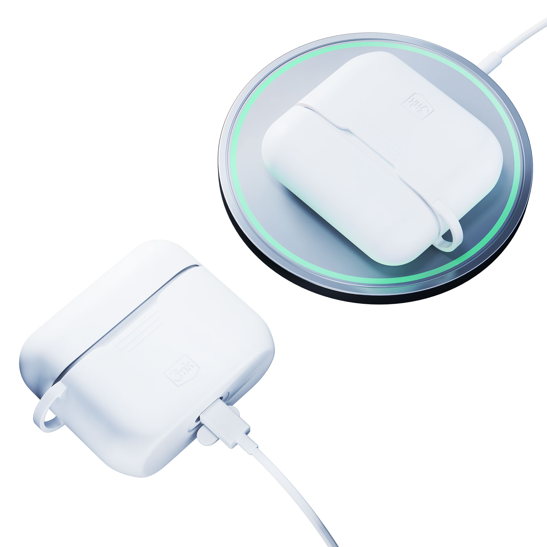 3mk AirPods-etui i silikon for AirPods Pro 3 - Hvit